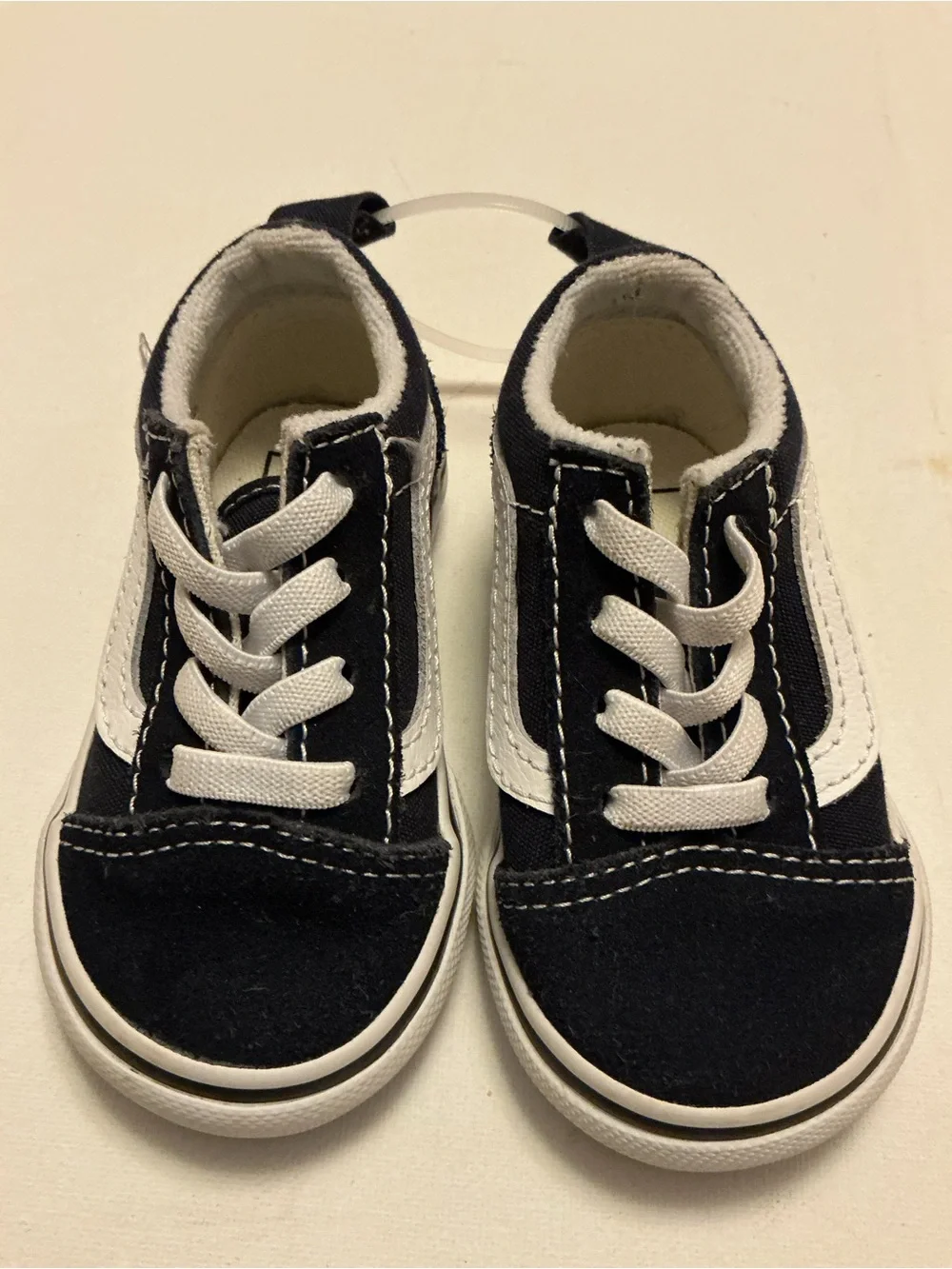 Vans Kids Navy and White Low-Top Sneakers